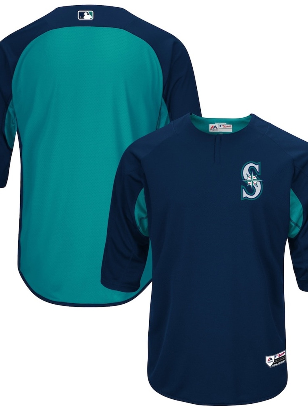 Seattle Mariners on field 3/4 sleeve batting practice jersey